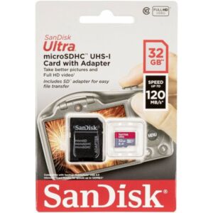 Spominska kartica SanDisk Ultra microSDHC 32GB + SD Adapter 120MB/s A1 Class 10 UHS-I