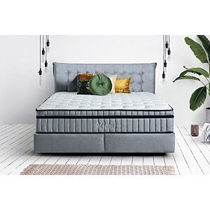 Celotna postelja AVIVAL-Siva-140x200 cm