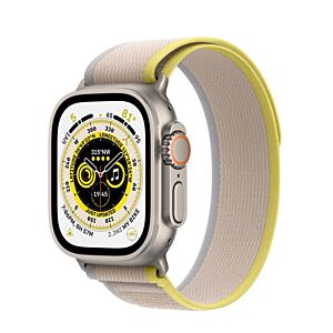 Pametna ura Apple Watch Ultra Cellular, 49 mm, ohišje titan, pašček Yellow/Beige Trail Loop - S/M (mnhk3bs/a)
