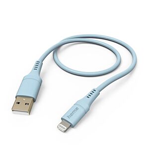 Polnilni kabel HAMA, Flexible, USB-A - Lightning, 1,5 m, silikon, za iPhone, moder