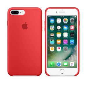 Ovitek Apple - iPhone SE / 8 Plus / 7 Plus Silicone Case-Rdeč