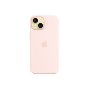 Apple silikonski ovitek za iPhone 15 z MagSafe - Svetlo roza (MT0U3ZM/A)