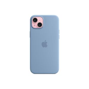 Apple silikonski ovitek za iPhone 15 Plus z MagSafe - Svetlo modra (MT143ZM/A)