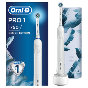 Električna zobna ščetka ORAL-B  Pro1 750 White CrossAction + Travel Case 