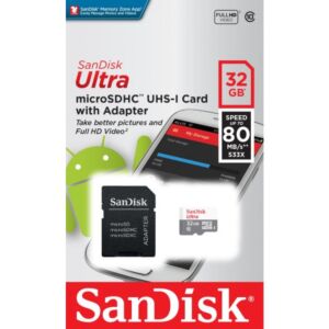 Spominska kartica SanDisk 32GB Ultra microSDHC + SD Adapter 100MB/s Class 10 UHS-I