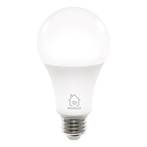 Pametna žarnica DELTACO SMART HOME LED lučka, E27, WiFI, 9W, 2700K-6500K, zatemnitev, bela - SH-LE27W