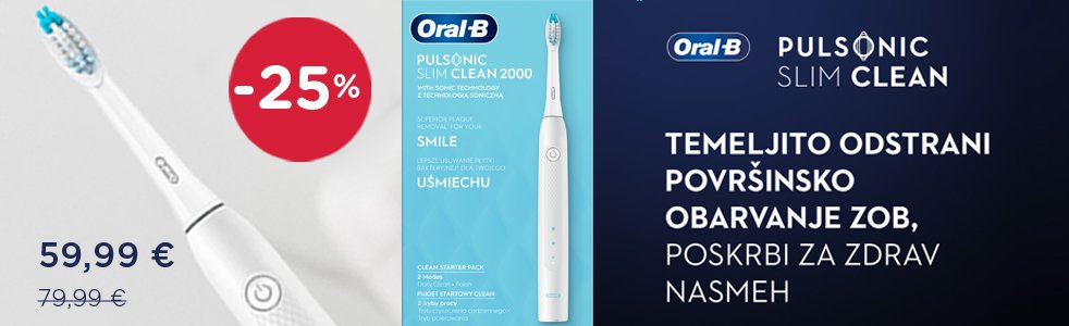 SLO - Category Banner [Zobna nega] - Oral-b Pulsonic Slim Clean 2000 White