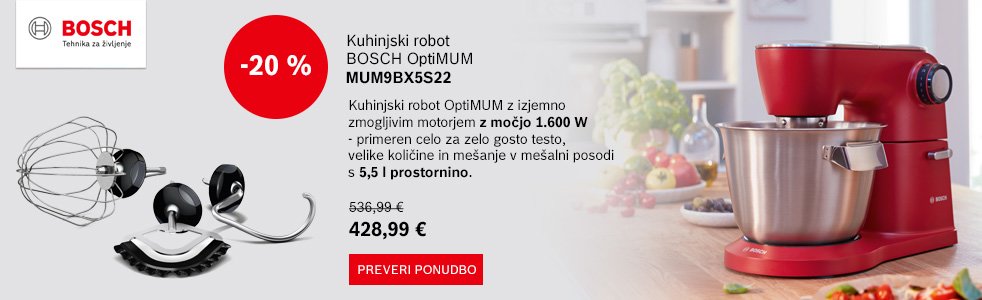 SLO - Category Banner [Kuhinjski roboti, multipraktiki] - Bosch optiMUM9A66R00
