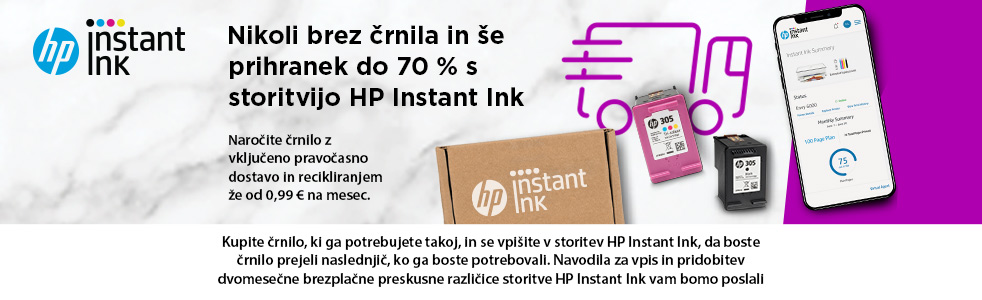 SLO - Sub Category Banner [Kartuše in tonerji] - HP instant ink