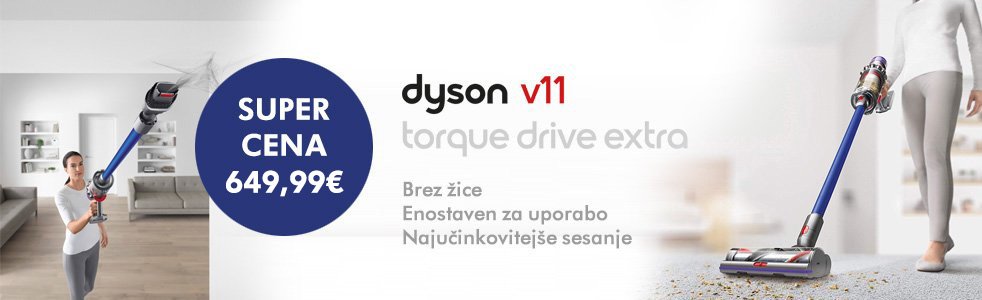 SLO - Category Banner [Pokončni in baterijski sesalniki] - Dyson V11 Torque drive extra